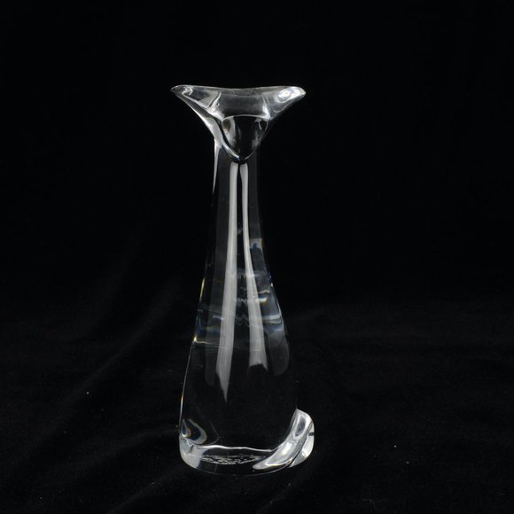 Vintage Baccarat Crystal Cat Figurine Paperweight